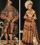 CRANACH, Lucas the Elder Portraits of Henry the Pious, Duke of Saxony and his wife Katharina von Mecklenburg dfg Germany oil painting reproduction